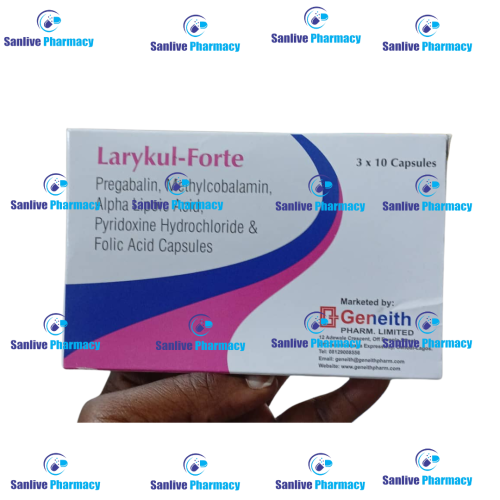 Larykul Forte (Pregabalin, Methylcobalamin, Alpha Lipoic Acid, Pyridoxine Hydrochloride & Folic Acid Capsules)